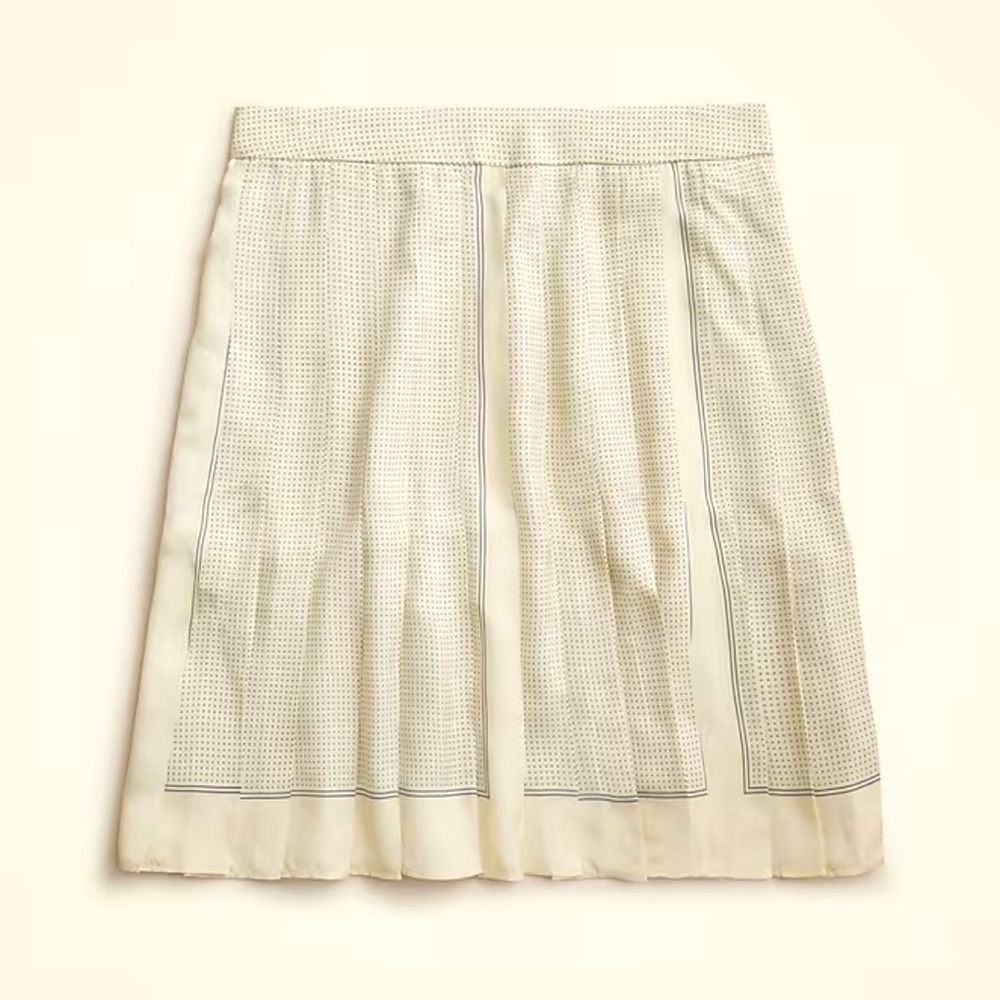 NWT Pleated scarf-print skirt in drapey viscose twill Size 20 Plus Size